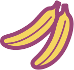 Ilustração de banana representando alimentação natural